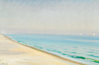 Journée d'été à Skagen Sønderstrand. (Michael Ancher) - Michael Peter Ancher