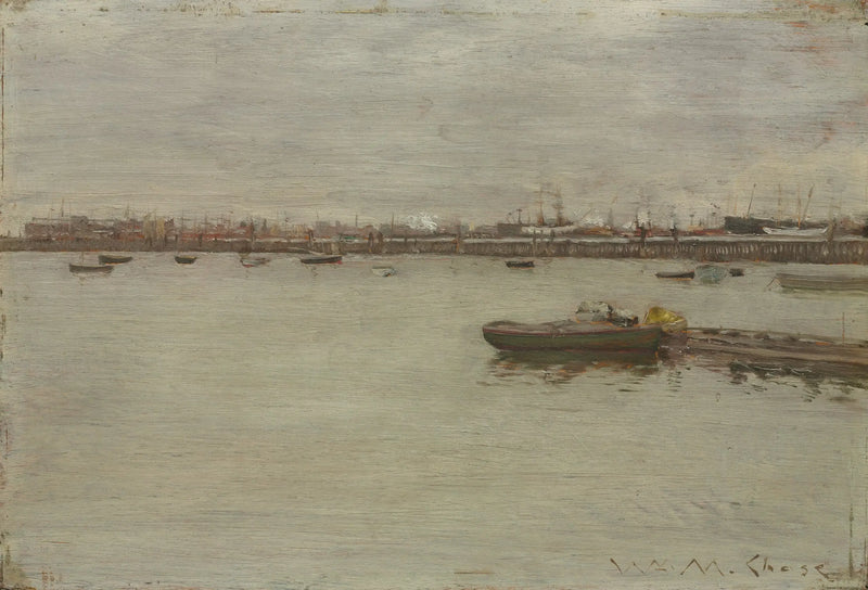 Szary dzień nad zatoką - William Merritt Chase