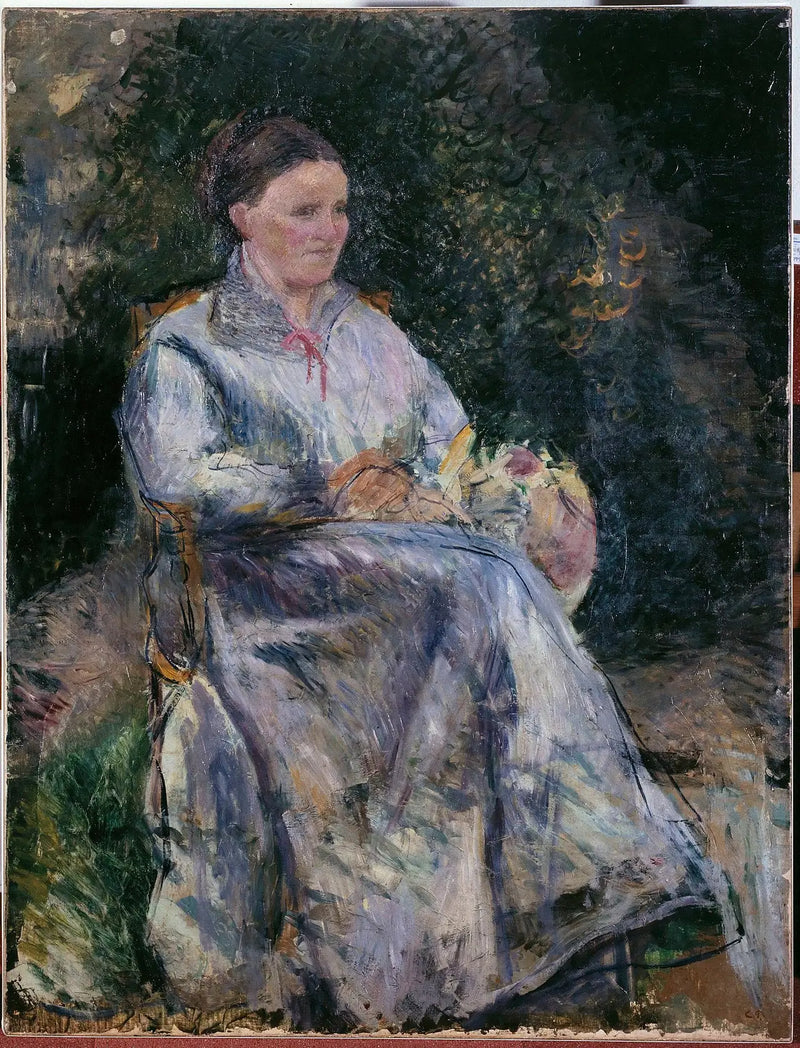 Julie Pissarro w ogrodzie - Camille Pissarro