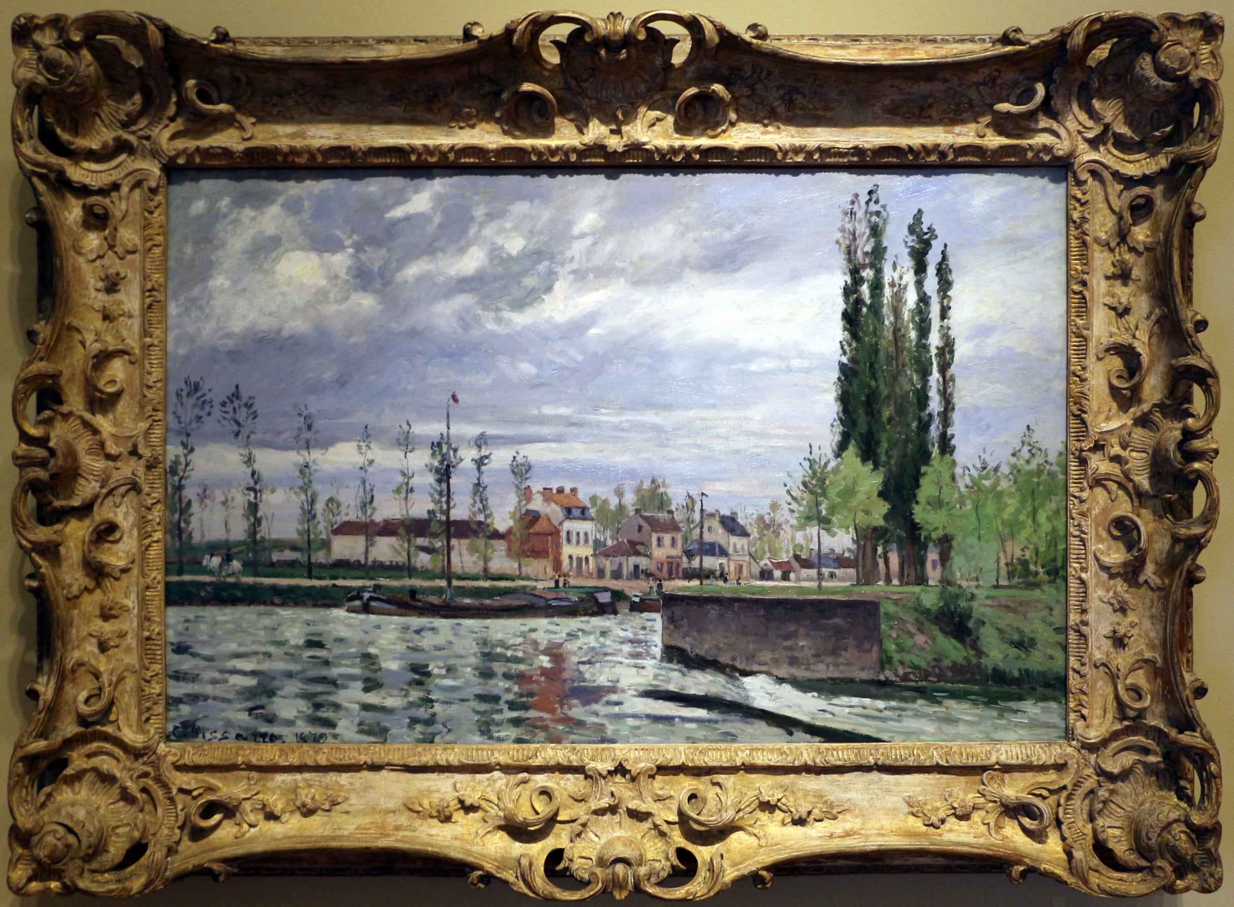 Śluza w Pontoise - Camille Pissarro
