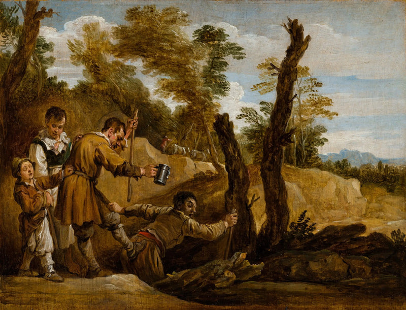 Ślepiec prowadzący ślepego - David Teniers Młodszy
