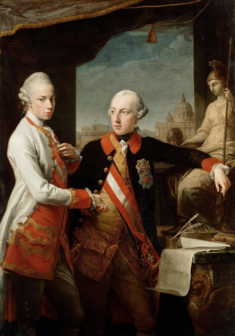 Cesarz Józef II z wielkim księciem Piotrem Leopoldo z Toskanii - Pompeo Batoni