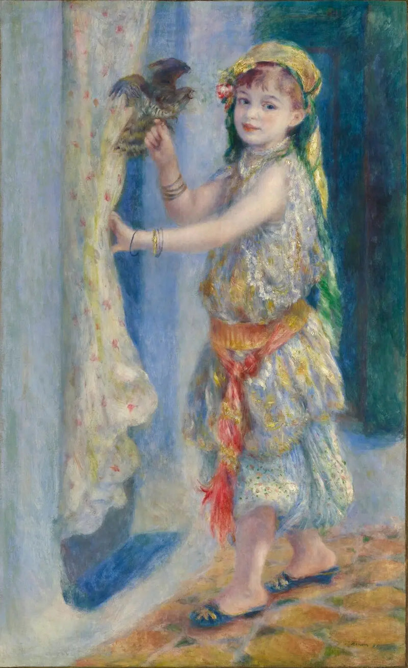 Dziecko z ptakiem - Pierre-Auguste Renoir