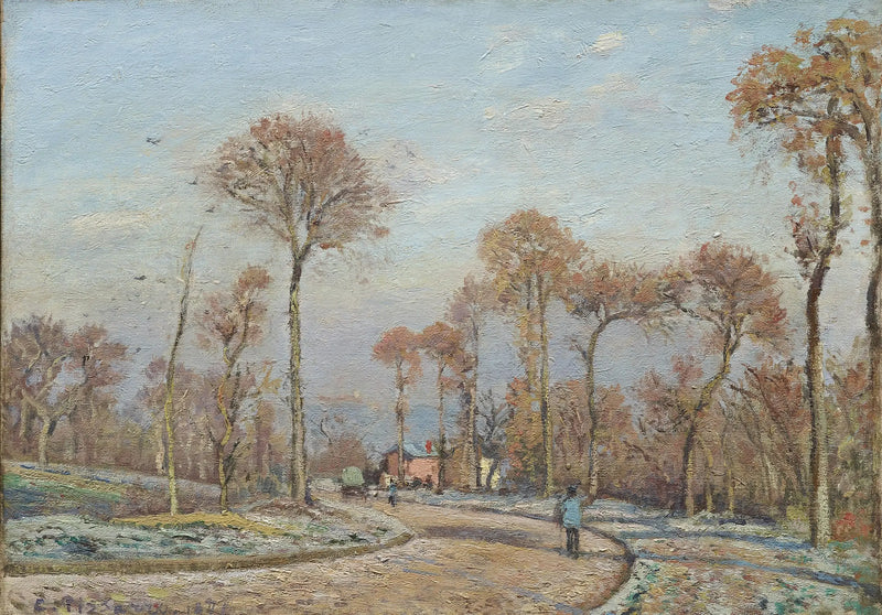 Droga do Wersalu, Louveciennes: Poranna mgła - Camille Pissarro
