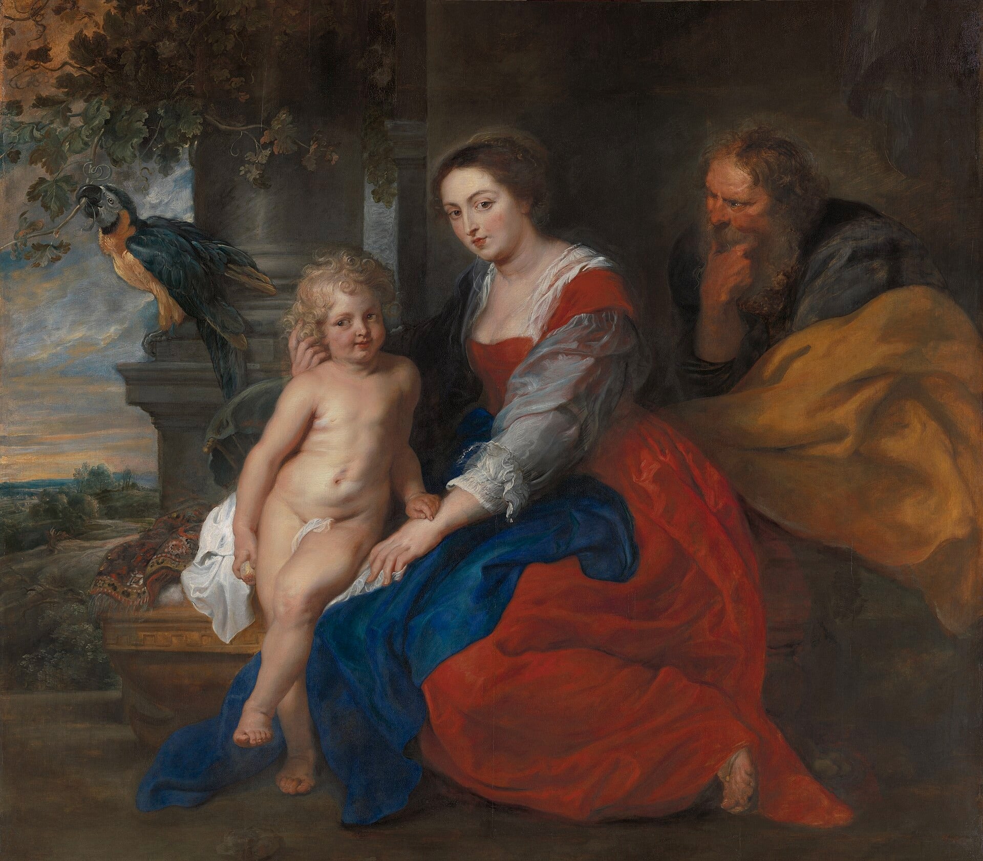 Święta Rodzina z papugą - Peter Paul Rubens