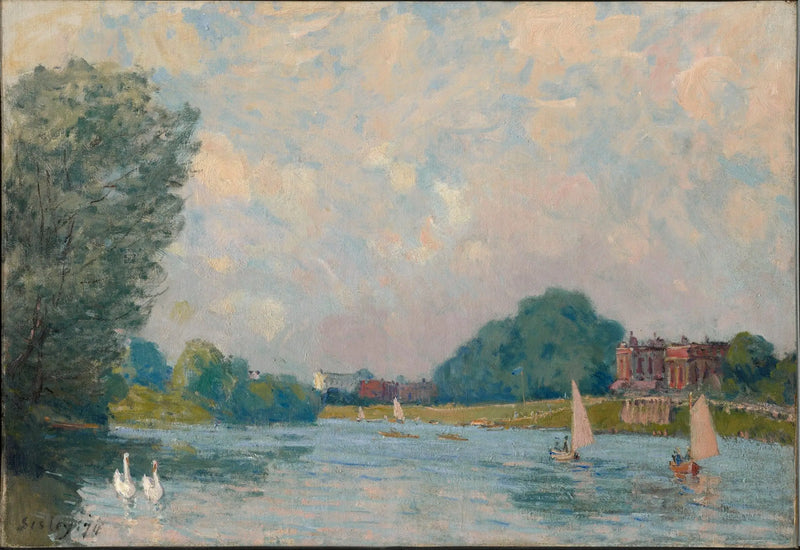 Taras w Saint-Germain, wiosna - Alfred Sisley
