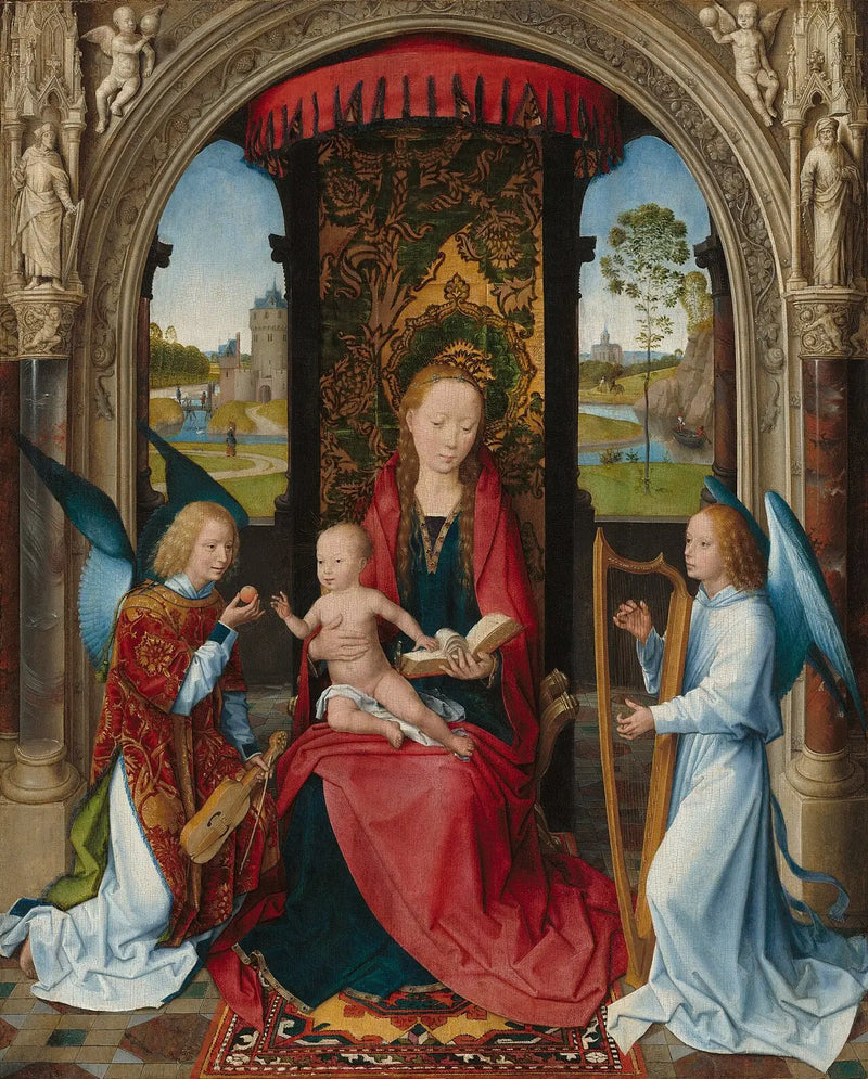Matka Boska z Dzieciątkiem i aniołami - Hans Memling