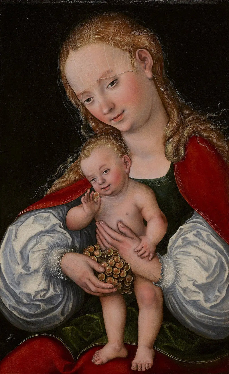 Matka Boska z Dzieciątkiem i winogronami - Lucas Cranach Starszy
