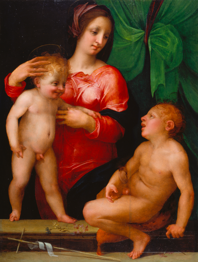 Matka Boska z Dzieciątkiem i małym świętym Janem - Rosso Fiorentino
