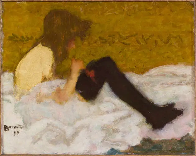 Młoda dziewczyna w czarnych rajstopach - Pierre Bonnard