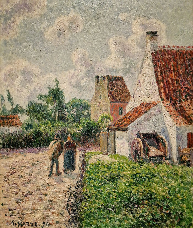 Różowy dom w Knokke - Camille Pissarro