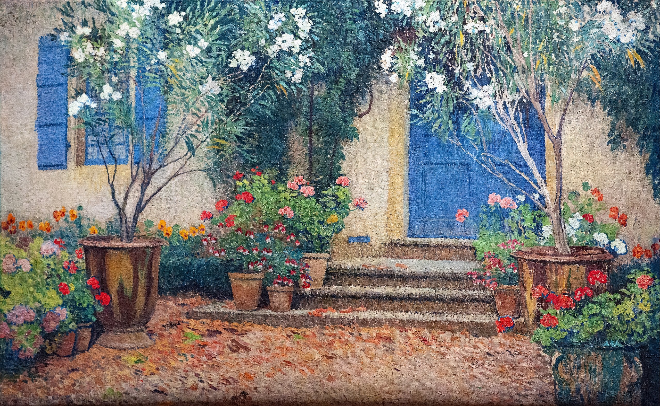 La porte bleue à Marquayrol - Henri-Jean Guillaume Martin