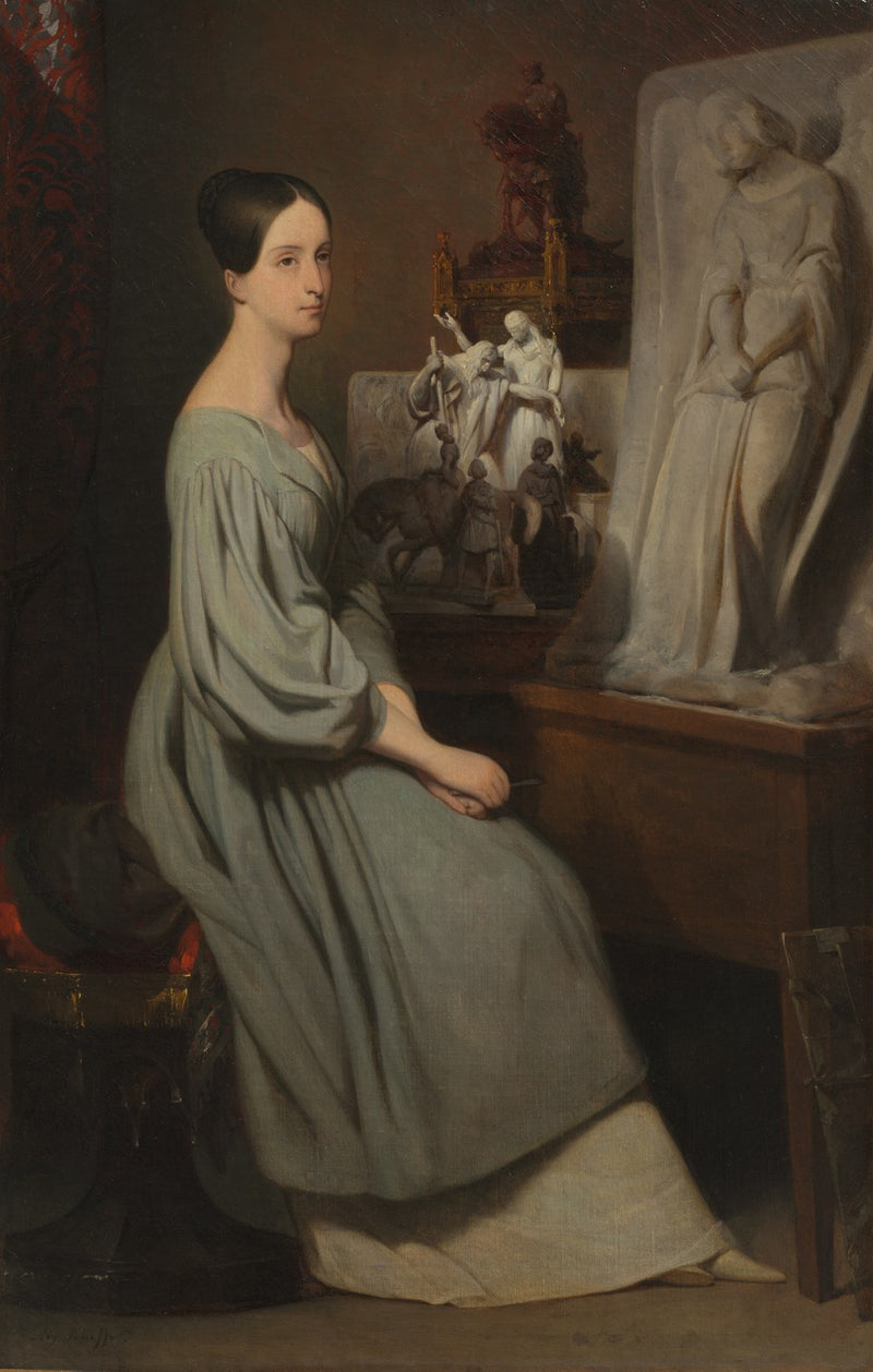 Księżniczka Marie d'Orléans w swoim atelier - Ary Scheffer
