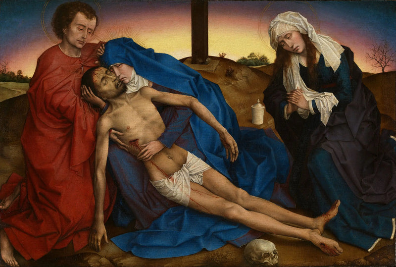 Chrystus opłakiwany przez Matkę, świętego Jana i świętą Marię Magdalenę - Rogier van der Weyden