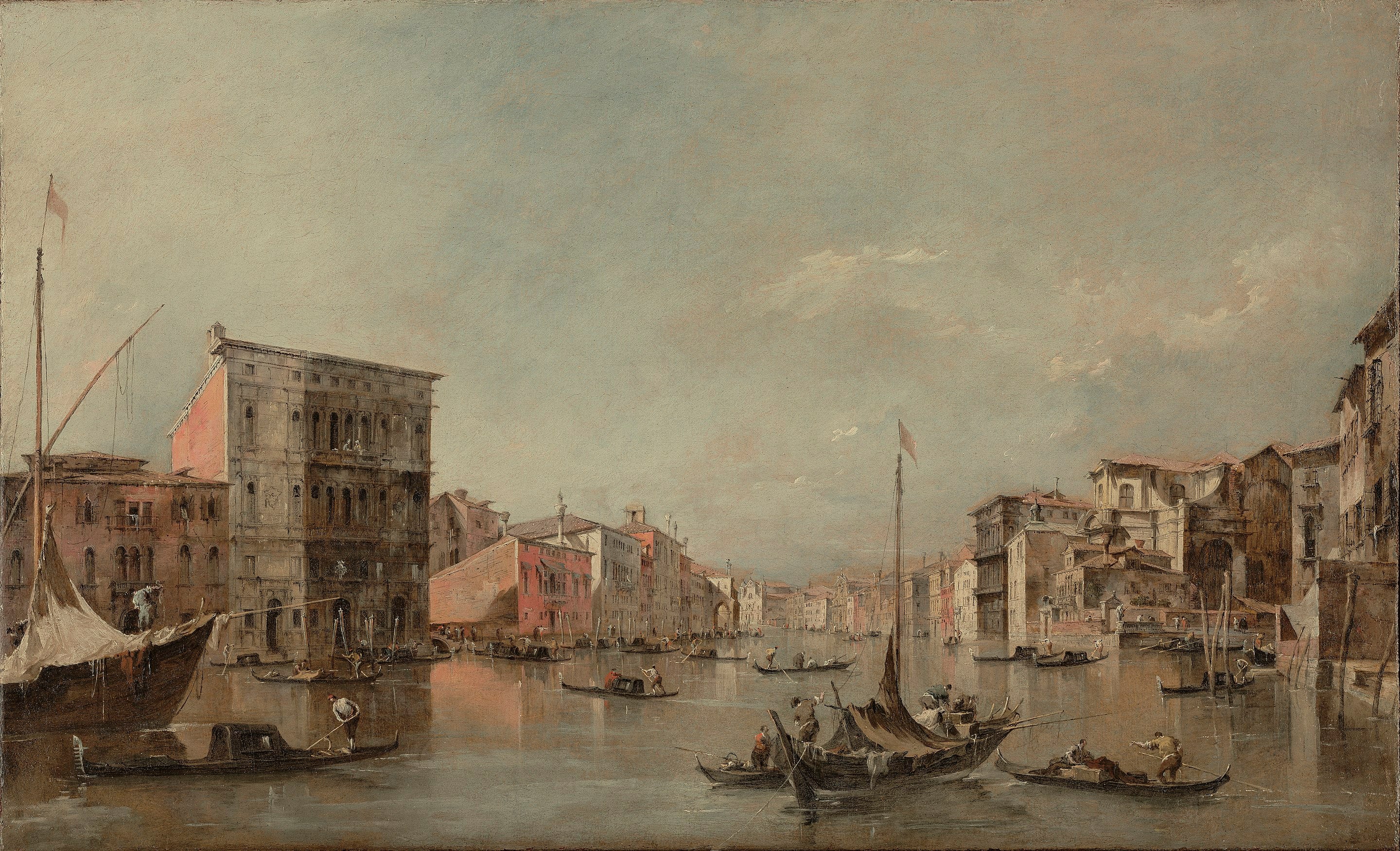 Le Grand Canal à Venise avec le Palazzo Bembo - Francesco Guardi - Alpha Reproduction