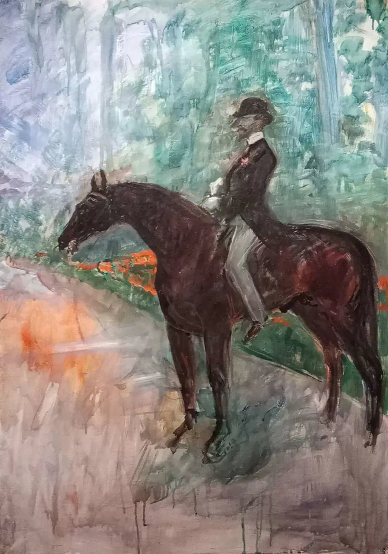Hrabia Toulouse-Lautrec na koniu - Henri de Toulouse-Lautrec