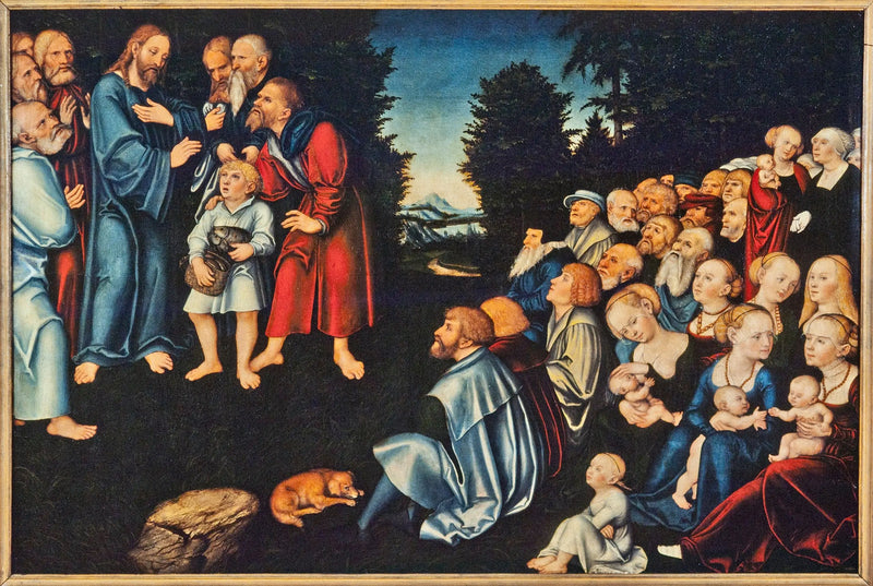 Cud pięciu bochenków chleba i dwóch ryb - Lucas Cranach Starszy