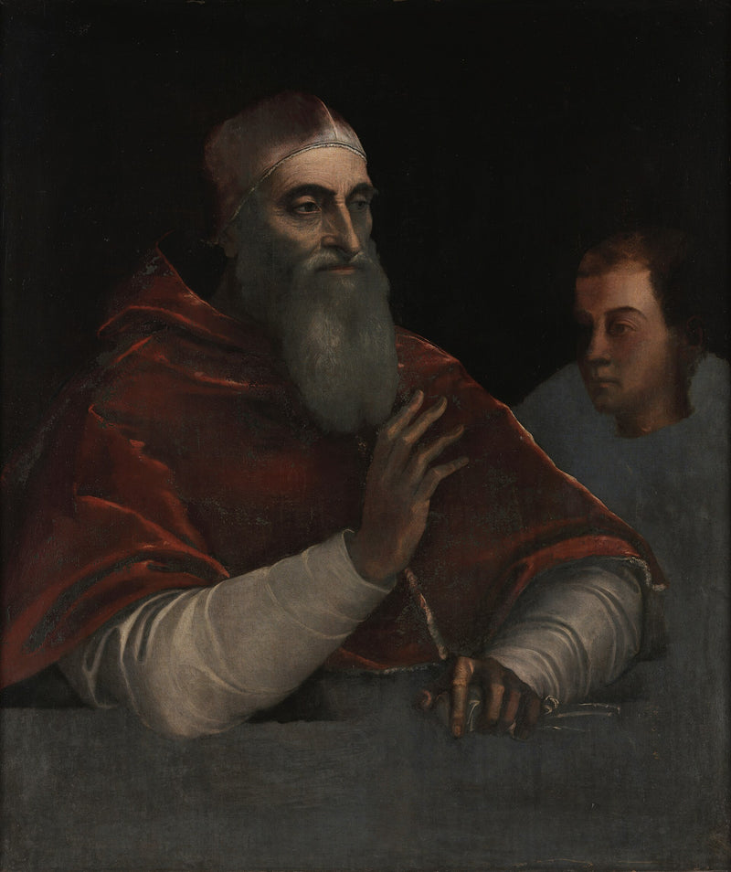 Papież Paweł III z siostrzeńcem - Sebastiano del Piombo