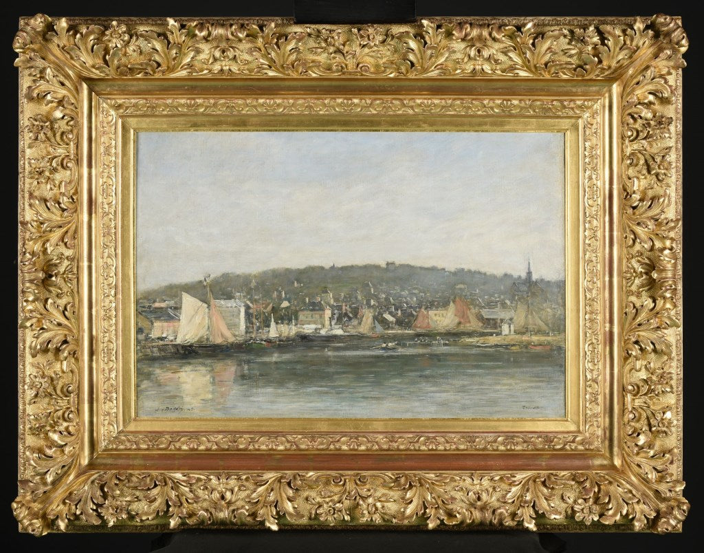 Port w Trouville rano - Eugène Boudin