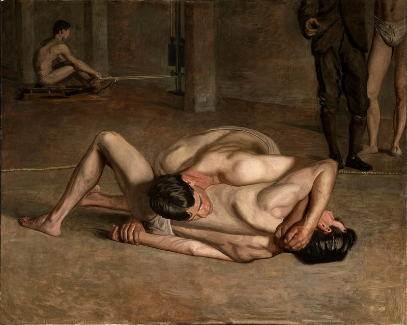 Zapaśnicy - Thomas Eakins