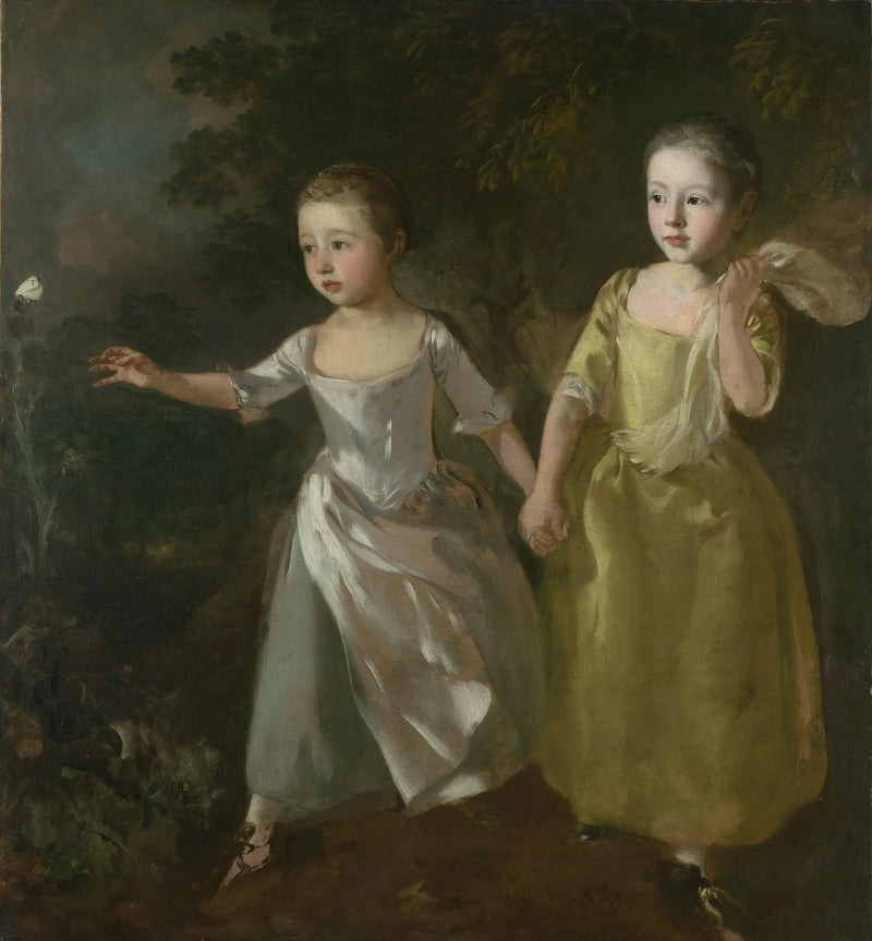 Dziewczyny malarza na polowaniu na motyle - Thomas Gainsborough