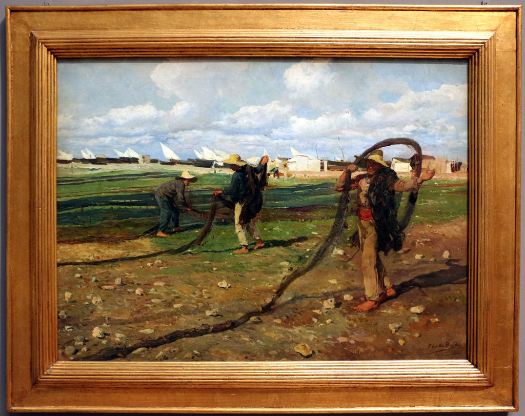 Rybacy zbierają swoje sieci - Joaquín Sorolla