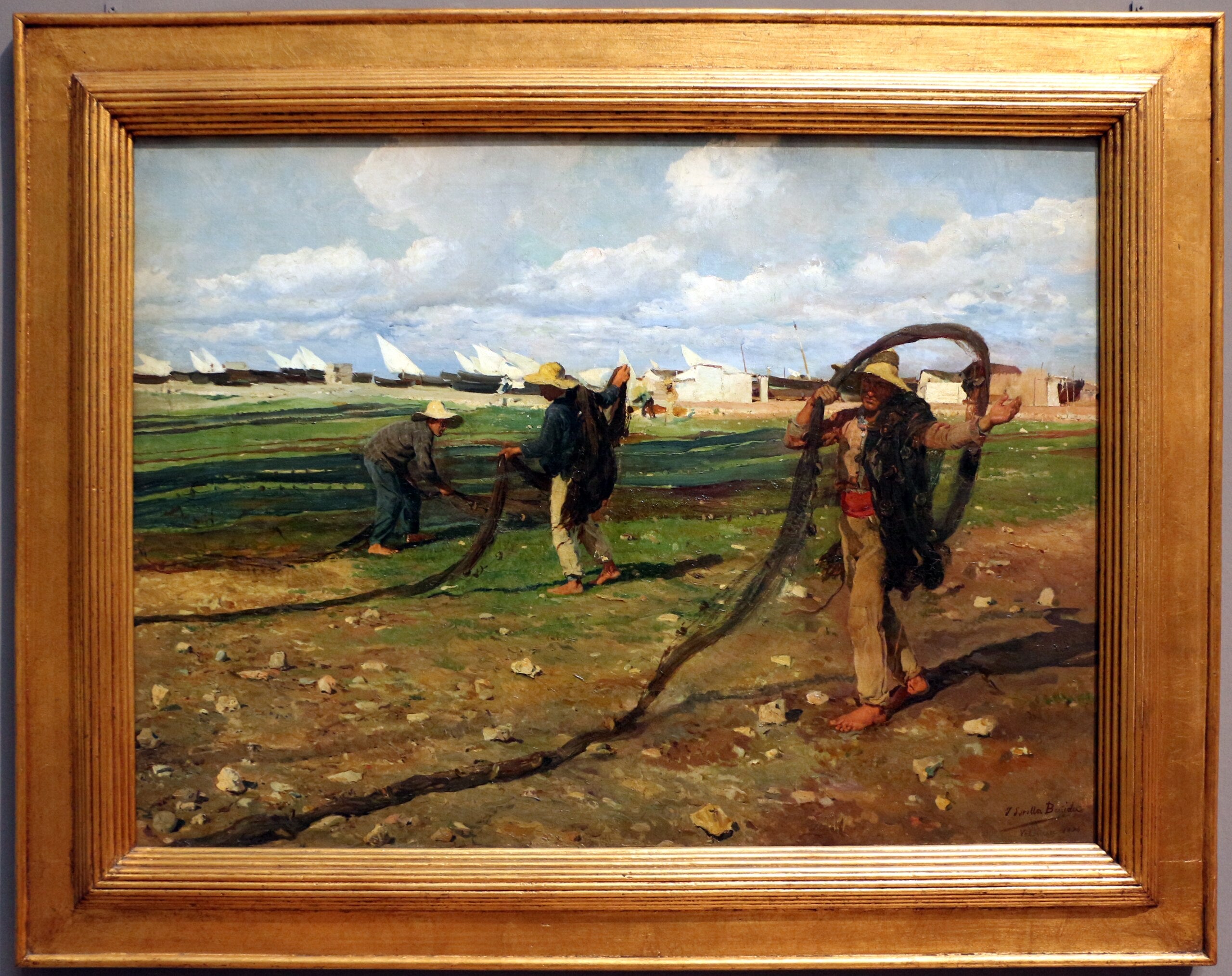 Rybacy zbierają swoje sieci - Joaquín Sorolla