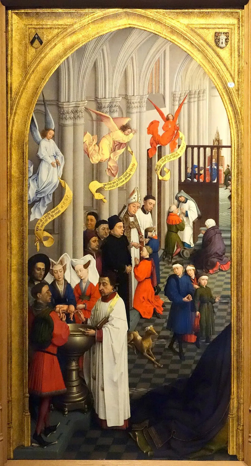 Siedem sakramentów (panel po lewej) - Rogier van der Weyden