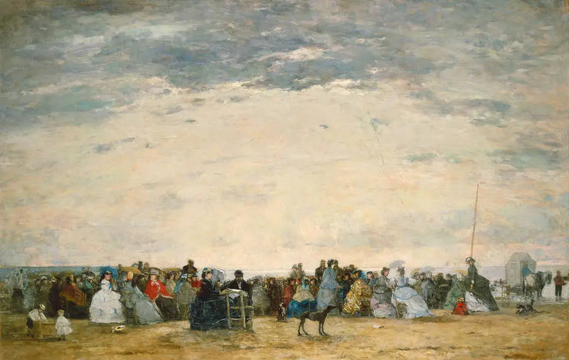 Urlopowicze na plaży w Trouville - Eugène Boudin