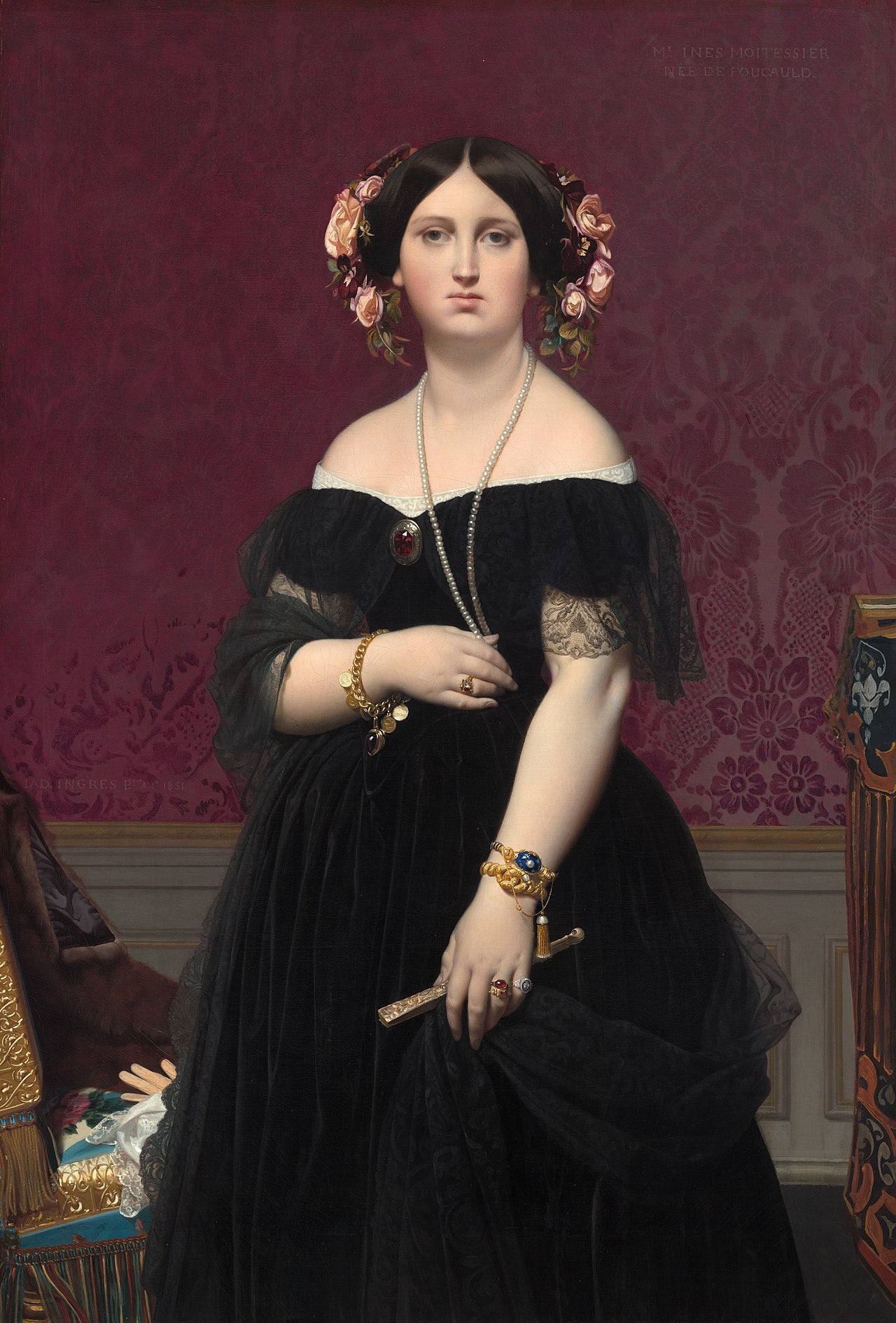 Pani Moitessier - Jean-Auguste-Dominique Ingres