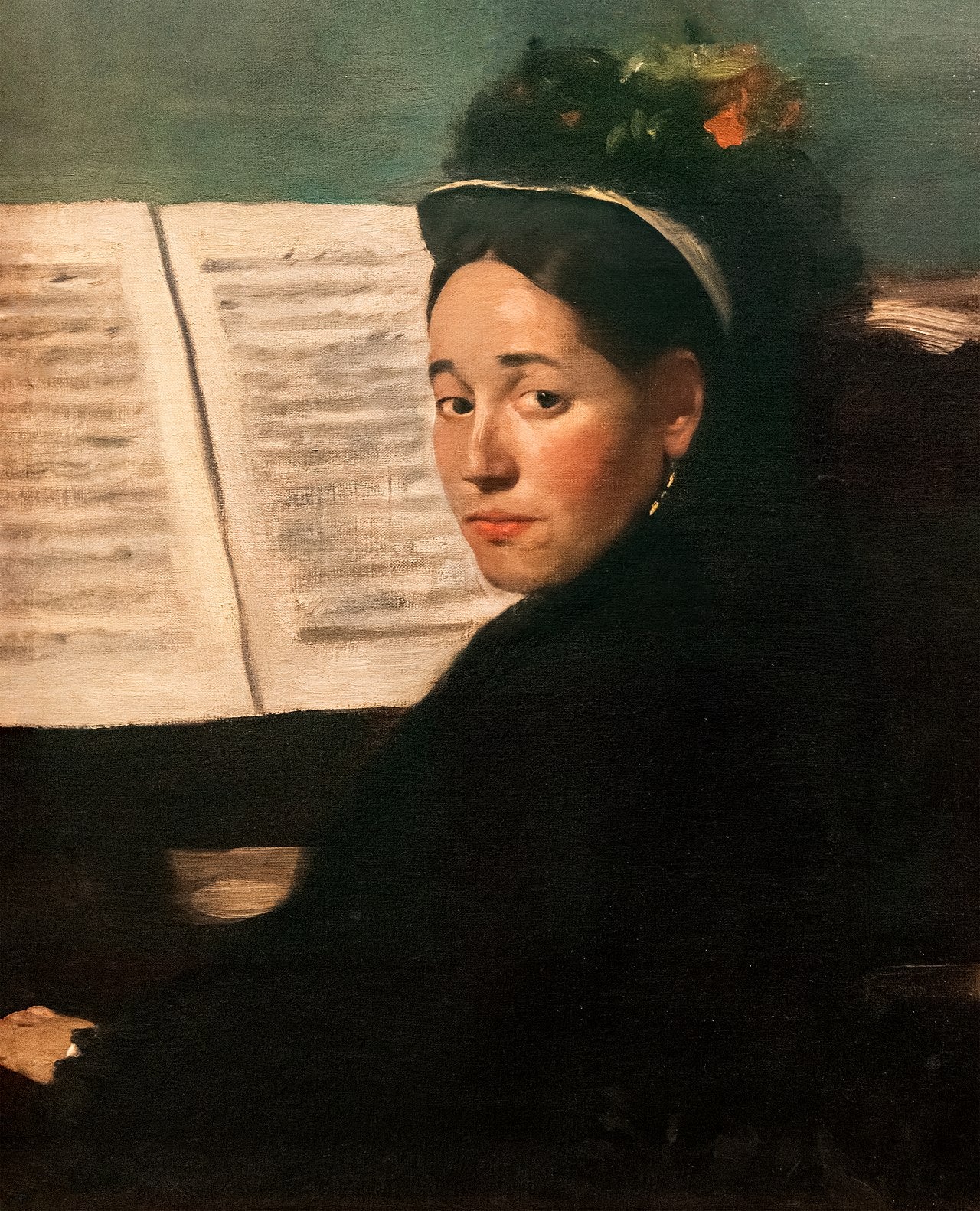 Panna Dihau przy fortepianie - Edgar Degas