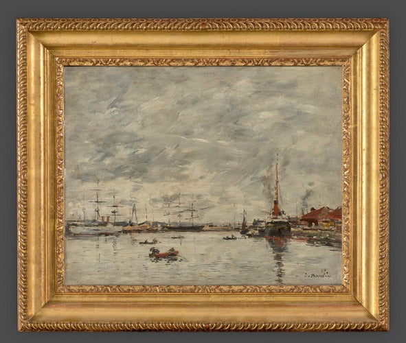 Morze w szarym czasie - Eugène Boudin