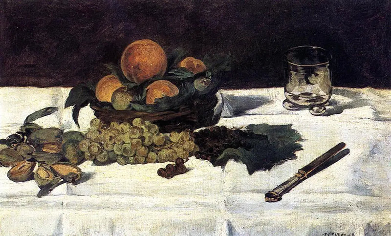 Martwa natura z kieliszkiem i owocami - Édouard Manet