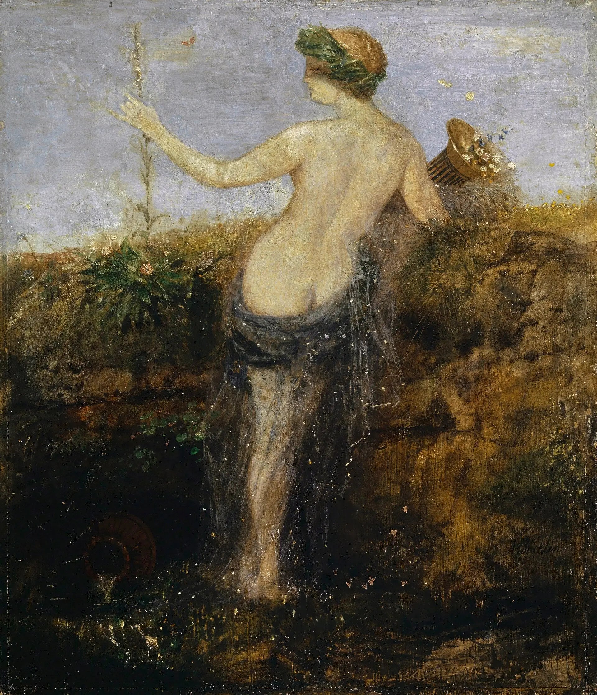 Nymphe à la corne d’abondance - Arnold Böcklin - Alpha Reproduction