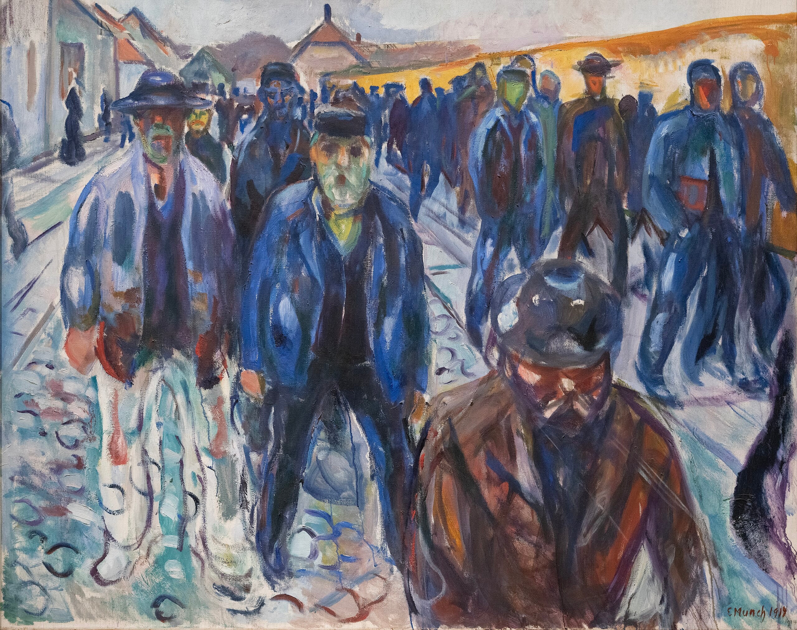 Robotnicy w drodze powrotnej - Edvard Munch