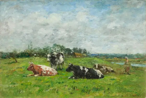 Pastwisko w Normandii - Eugène Boudin