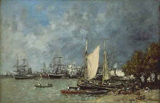 Reproduction du tableau « Paysage à Bordeaux - Eugène Boudin » par Alpha Reproduction en peinture à l’huile