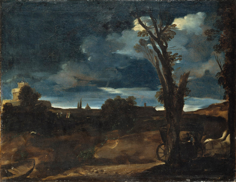 Pejzaż w świetle księżyca - Guercino