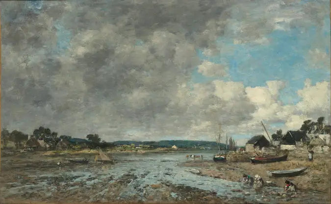 Krajobraz z praczami - Eugène Boudin