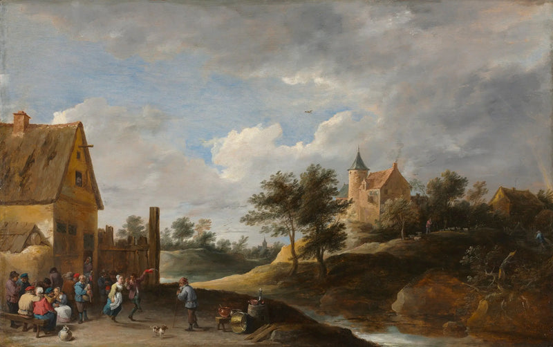 Pejzaż z tańczącymi chłopami - David Teniers młodszy