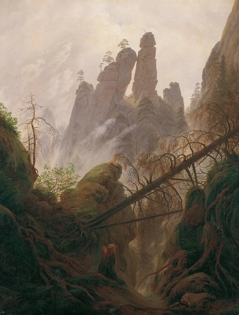 Krajobraz skalny w Elbsandsteingebirge - Caspar David Friedrich