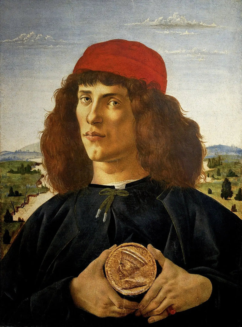 Portret mężczyzny z medalem Cosme starszy - Sandro Botticelli