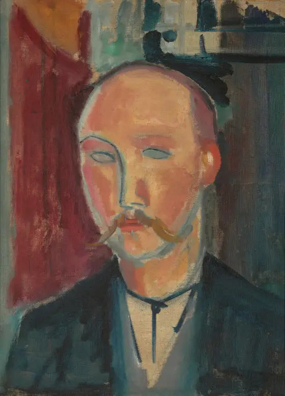 Portret mężczyzny z wąsami - Amedeo Modigliani