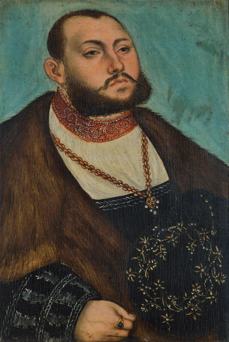 Portret Jeana Frédérica Wielkodusznego, elektor Saksonii - Lucas Cranach Starszy