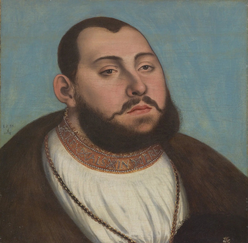 Portret Jeana Frédérica Wielkodusznego, elektor i książę Saksonii - Lucas Cranach Starszy