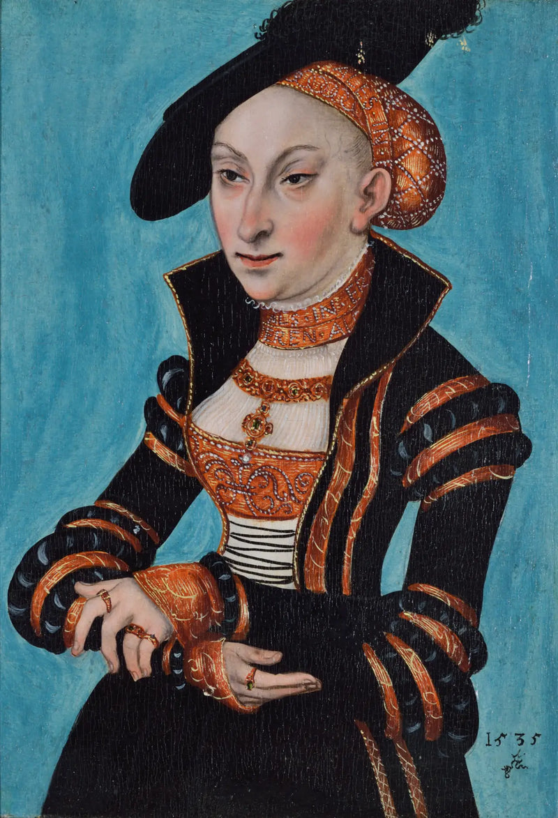 Portret Sibylle z Saksonii - Lucas Cranach Starszy