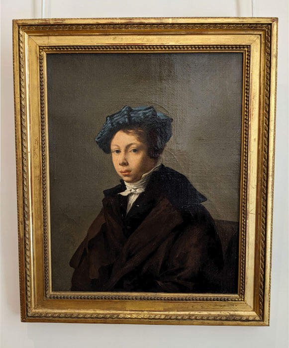 Portret młodego mężczyzny w niebieskim berecie - Eugène Delacroix