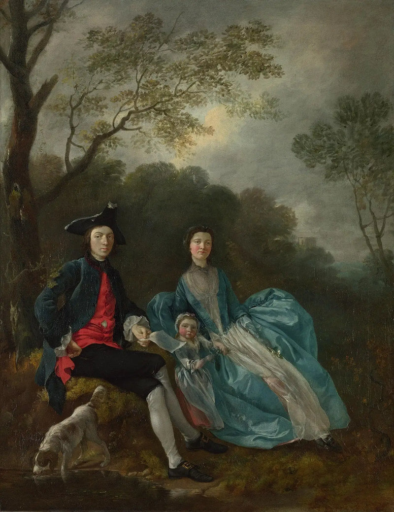 Portret artysty z jego żoną i córką - Thomas Gainsborough