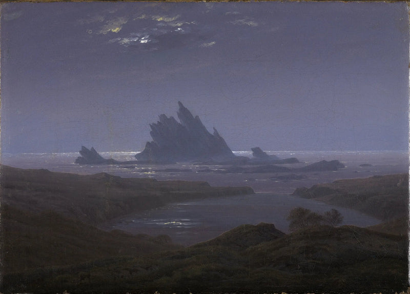Skalisty raf na brzegu morza - Caspar David Friedrich