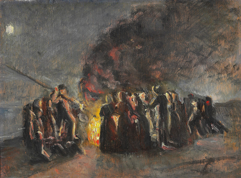 Réveillon du solstice d'été, plage de Skagen. - Michael Peter Ancher